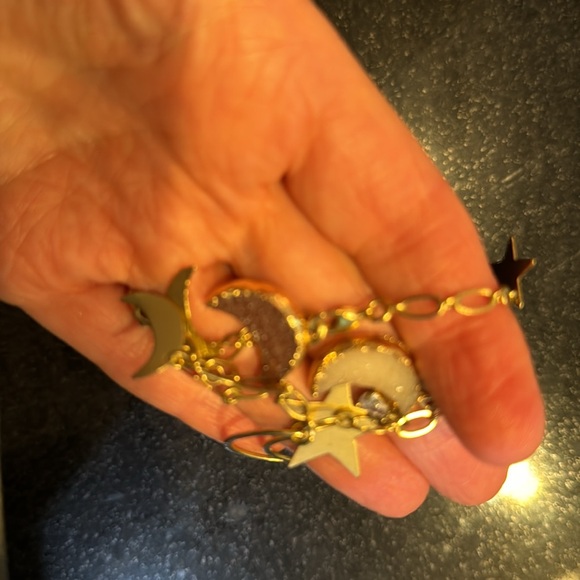 Anthropologie-celestrial moon star charm bracelet gold - Picture 2 of 2